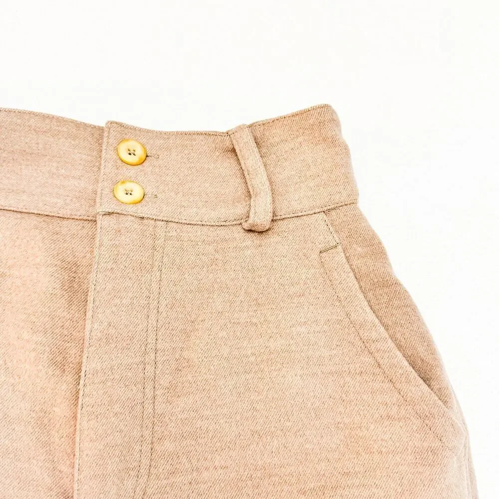 Free People Light Brown Balloon Jogger Style Slack Dress Pants Size 4